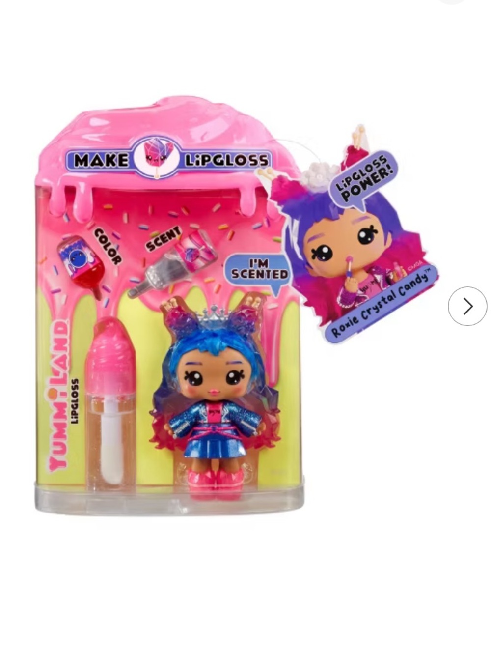 Make Lipgloss Roxie Crystal Candy Doll - Pink & Blue